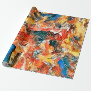 Art texture. Pictorial artwork. Creative modern wa Wrapping Paper