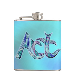 Art the Word Hip Flask