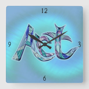 Art the Word Square Wall Clock