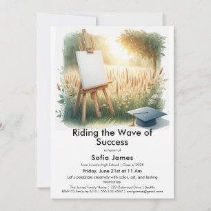 Art Theme Graduation Party Invitation