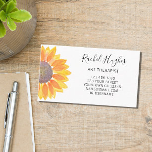 Art Therapist Sunflower Business Card