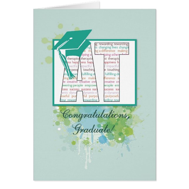 Art Therapy Graduation Congratulations, AT  Hat (Front)