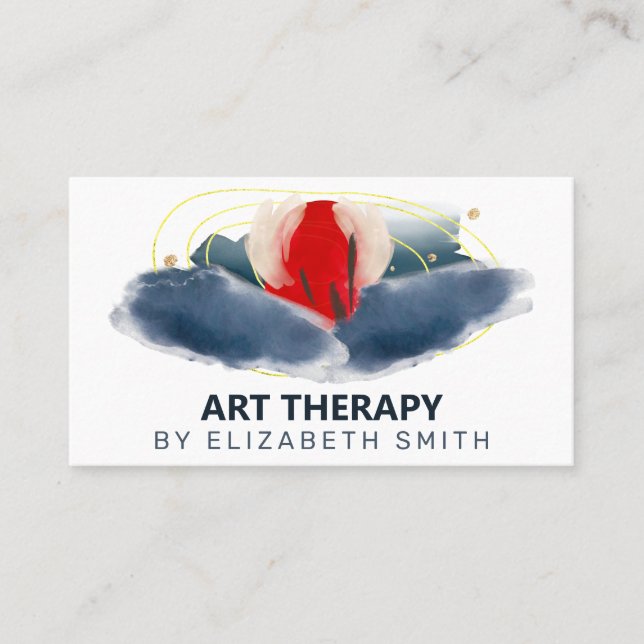 Art Therapy Healing Abstract Business Card (Front)