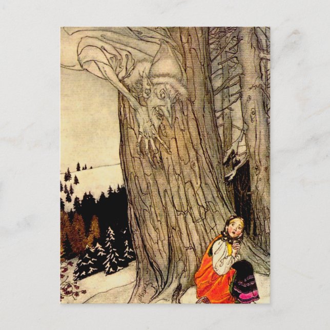 “Art Thou Warm?” Fairy Art by Arthur Rackham Postcard (Front)