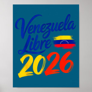 Art Venezuela Libre Patriotic Freedom Flag Poster