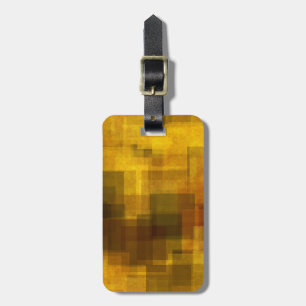 art vintage colourful abstract geometric luggage tag