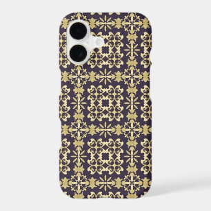 Art vintage damask pattern, golden