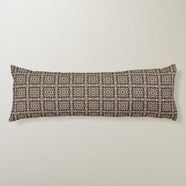 Art vintage damask pattern, golden body cushion (Front)