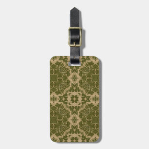 Art vintage damask pattern luggage tag