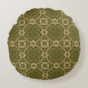 Art vintage damask pattern round cushion