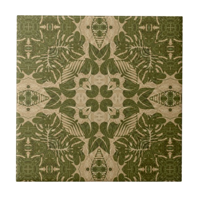 Art vintage damask pattern tile (Front)