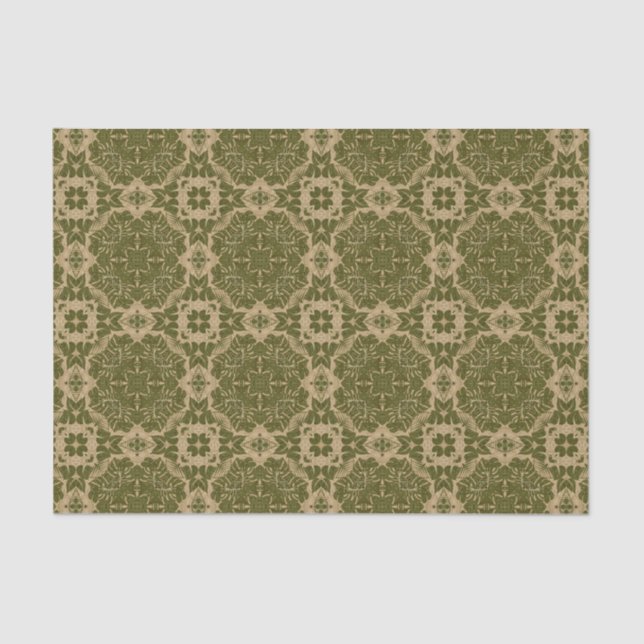 Art vintage damask pattern tissue paper (Front)