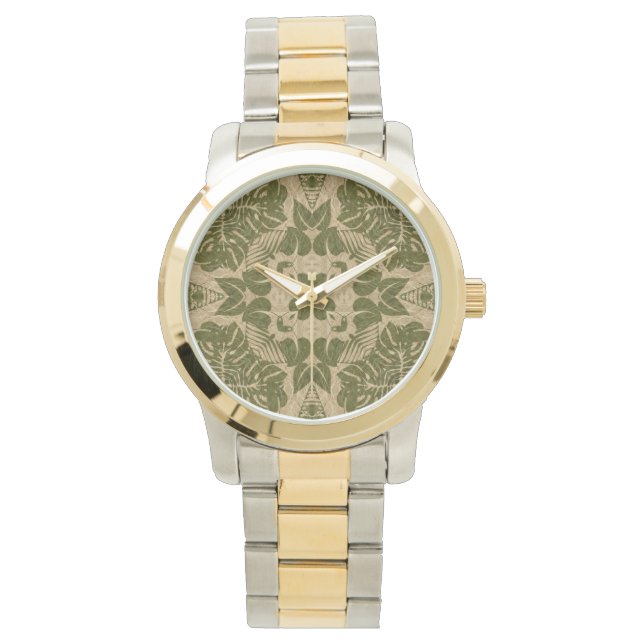 Art vintage damask pattern watch (Front)