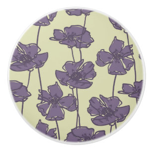 Art vintage floral pattern background ceramic knob