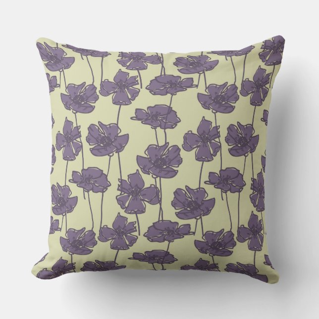 Art vintage floral pattern background cushion (Front)