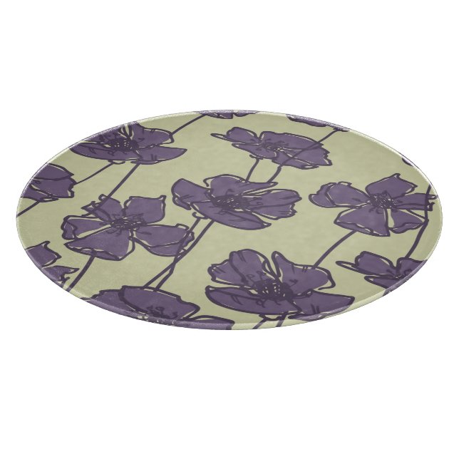 Art vintage floral pattern background cutting board (Corner)