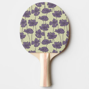 Art vintage floral pattern background ping pong paddle