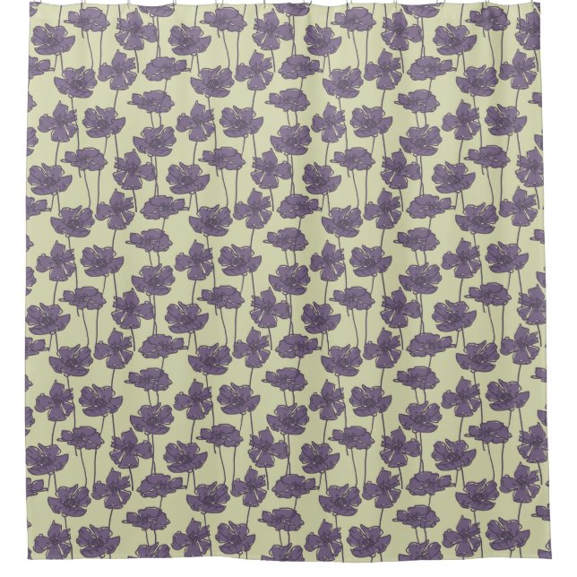 Art vintage floral pattern background shower curtain (Front)