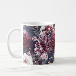 art vintage pencil floral colorful seamless patter coffee mug