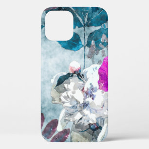 art vintage watercolor colourful floral seamless p iPhone 12 case