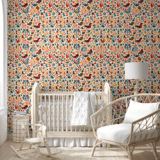 Art Wallpaper | Tribal Folk Pattern Wall Mural
