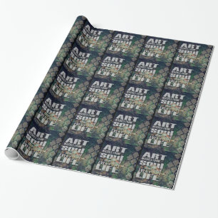 Art Washes the Soul Grunge Bird Digital Art Wrapping Paper