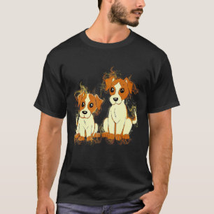 Art Watercolor Jack Russell Terrier Dogs T-Shirt