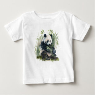  art watercolor panda baby shirt