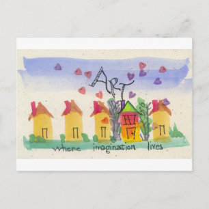 Art Where Imagination Lives Postcard