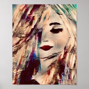 Art Woman Mermaid Painting Wall decor Print