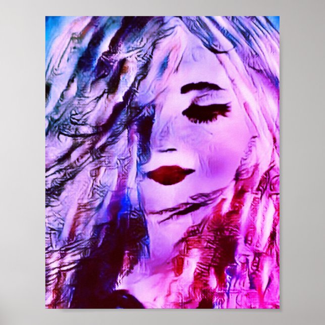 Art Woman Mermaid Painting Wall decor Print (Front)