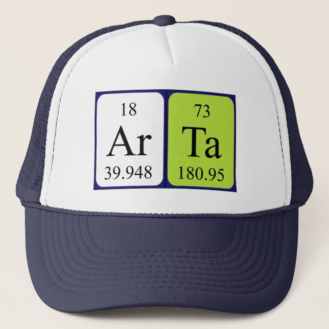 Arta periodic table name hat (Front)