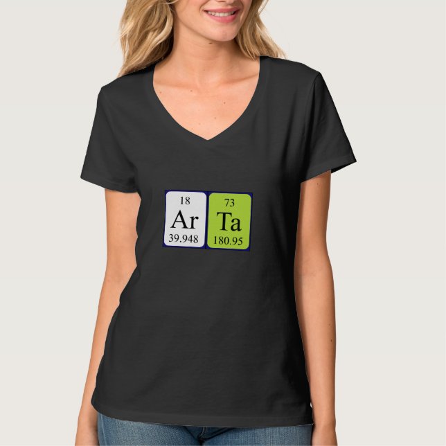 Arta periodic table name shirt (Front)
