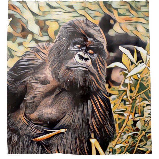 ArtAnimal Gorilla Shower Curtain (Front)