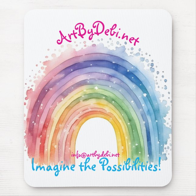 ArtbyDebi.net Rainbow Mouse Mat (Front)