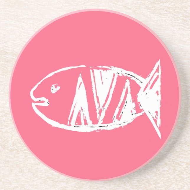 artdeco fish no4 coaster (Front)