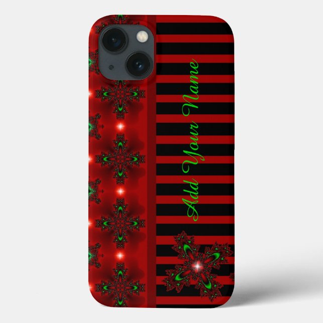 Artdeco Flowers in Retro Style , Add Your Name Case-Mate iPhone Case (Back)