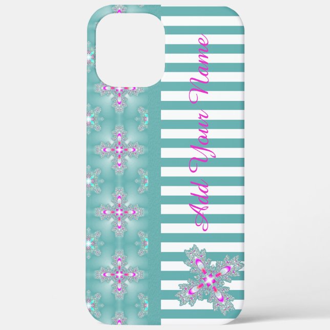 Artdeco Flowers in Retro Style , Add Your Name Case-Mate iPhone Case (Back)