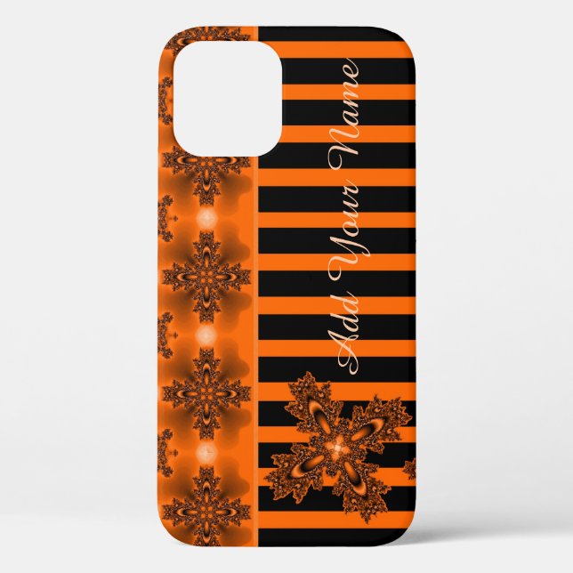 Artdeco Flowers in Retro Style , Add Your Name Case-Mate iPhone Case (Back)