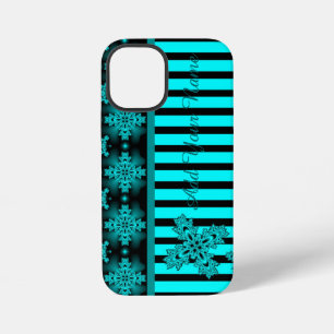 Artdeco Flowers in Retro Style , Add Your Name iPhone 12 Mini Case