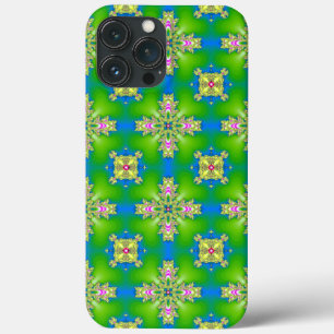 Artdeco Flowers in Retro Style iPhone 13 Pro Max Case