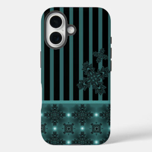 Artdeco Flowers in Retro Style iPhone 16 Case