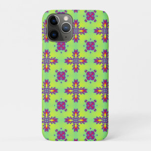 Artdeco Flowers in Retro Style iPhone 11 Pro Case