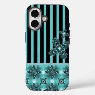 Artdeco Flowers in Retro Style iPhone 16 Case