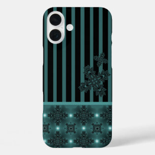 Artdeco Flowers in Retro Style iPhone 16 Plus Case