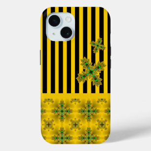 Artdeco Flowers in Retro Style iPhone 15 Case