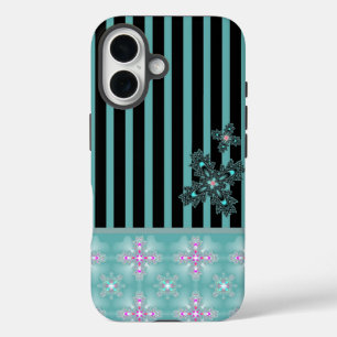 Artdeco Flowers in Retro Style iPhone 16 Case