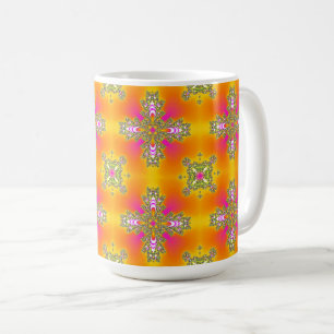 Artdeco Flowers in Retro Style Coffee Mug