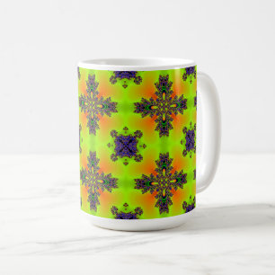 Artdeco Flowers in Retro Style Coffee Mug