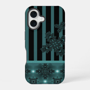Artdeco Flowers in Retro Style iPhone 16 Case